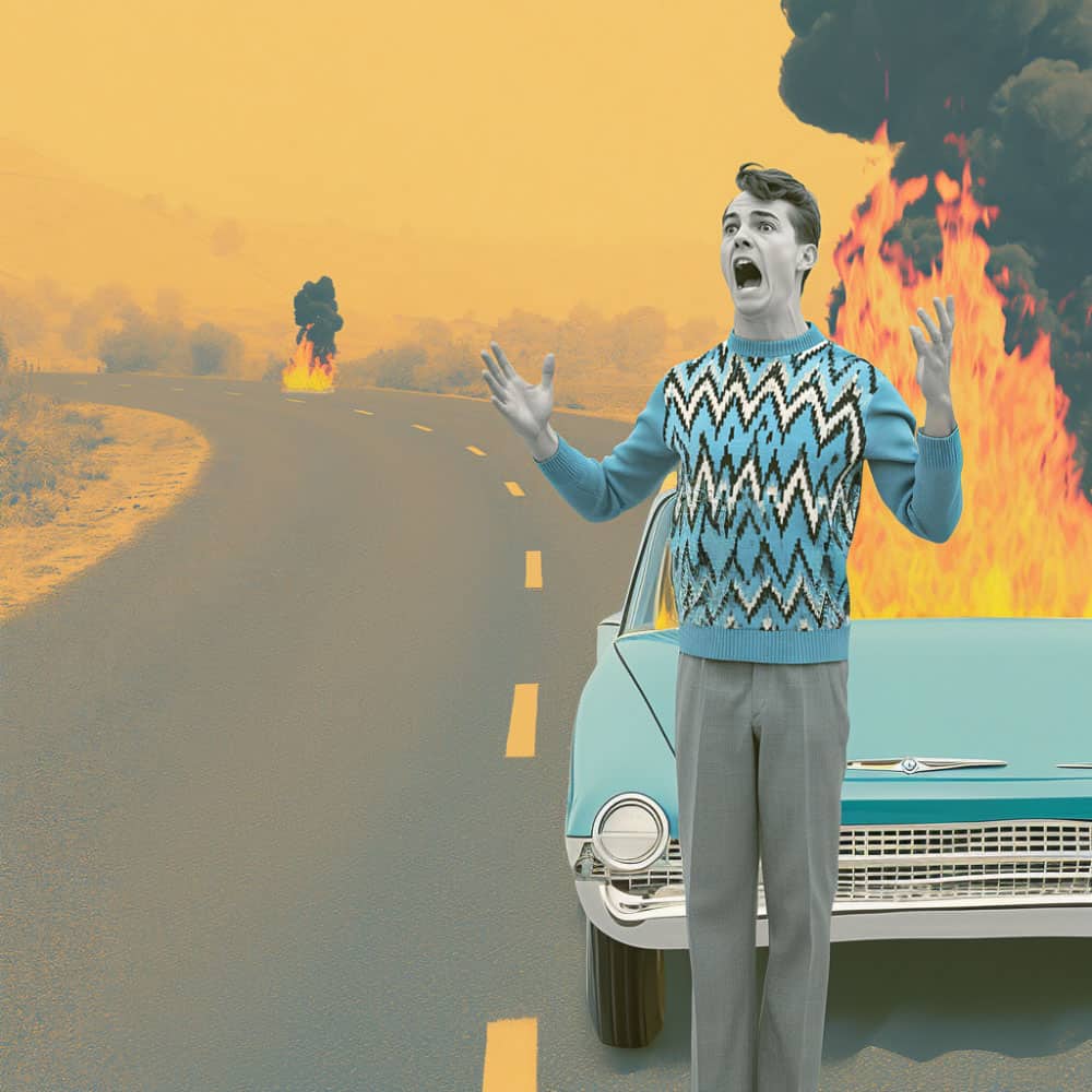 car on fire